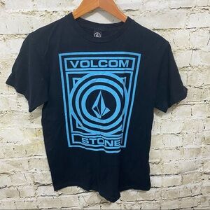 Volcom Stone Black Blue Printed T Shirt